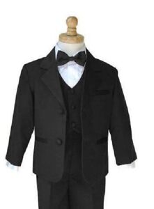 Childrens 5 piece Black tuxedo outfit NWT size Medium 9 mo Toddler