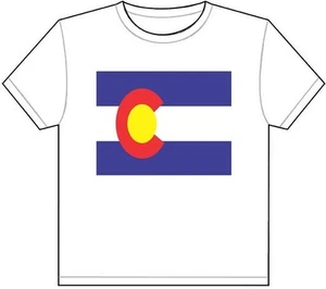T-SHIRT T-SHIRT COLORADO STAATSFLAGGE BILD FOTO Denver Broncos Rockies Federn 714 - Bild 1 von 1