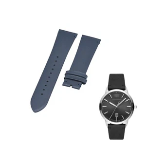 AR80064 22mm Navy Blue Leather Strap For Emporio Armani - Picture 1 of 7