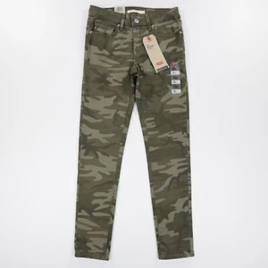 Levi's 711 Women's Skinny Ankle Camo Stretch Twill Jeans Green Size 24 - Picture 1 of 9