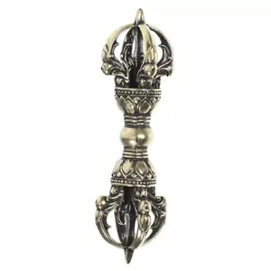 Buddhism Device Vajra Brass Vintage Pestle Tibetan Vajra Dorje Charm - Picture 1 of 7