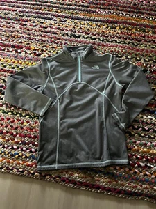 The North Face Fleece 1/4 Zip Jacket Youth Size Gray XL Size 18 Girls EUC - Picture 1 of 3
