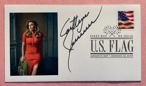 SIGNED CAITLYN JENNER FDC AUTOGRAPHED FIRST DAY COVER Cover
