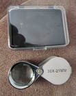 NEW 30X METAL JEWELER'S LOUPE MAGNIFIER IN CASE