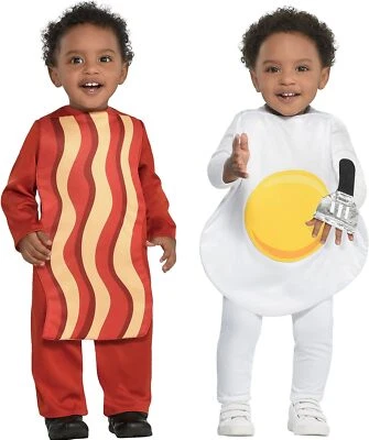 Breakfast Babies Bacon Eggs Suit Yourself Fancy Dress Up Halloween Child Costume - Image 1 of 2