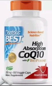 Doctor's Best High Absorption CoQ10 with BioPerine 200mg | 180 vcaps - Picture 1 of 6