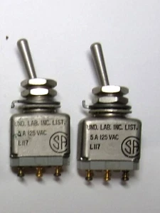 MICRO KIPPSCHALTER EIN-EIN 5A 125VAC L117 MS27716-23 7042 2er Set Schalter - Bild 1 von 6
