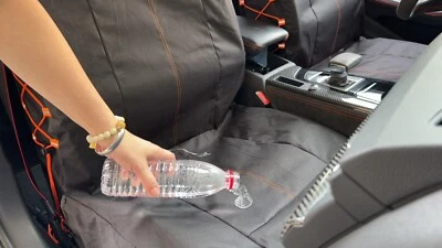 Fundas de asiento delantero de lona negra para Nissan NV200 1500 2500 3500 2 PIEZAS Foto 1 de 4