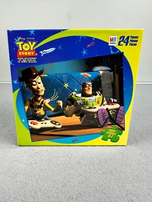 Disney Pixar Toy Story 2002 Woody & Buzz rompecabezas 24 piezas 10" X 13" vintage Foto 1 de 4