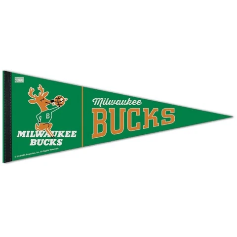 MILWAUKEE BUCKS HARDWOOD CLASSIC PREMIUM QUALITY PENNANT 12"X30" BANNER Cover