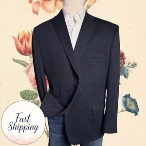 MICHAEL KORS Mans Blue Navy Blazer 48L Sport Coat Two Button Jacket Suits - Picture 1 of 13