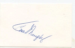 New York Mets Sender BOB MURPHY persönlich signierte Karteikarte 1990er HOF KOA - Bild 1 von 1