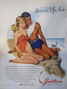 1946 vintage Jantzen swimsuit and Sun clothes. summer is for this.  - Picture 1 of 1