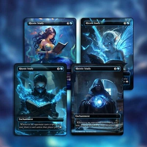 Rhystic Study - Non-Tournament Alternate Art Card for Casual/Commander - Picture 1 of 8