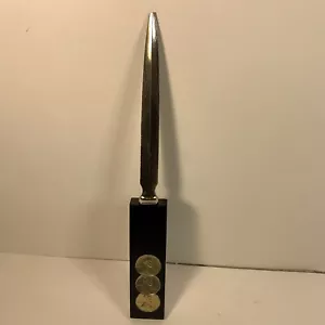 1979 Penny Resin Letter Opener 3 US Lincoln Cents Pennies - Picture 1 of 7