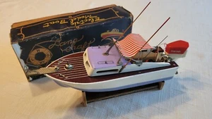 Working Lang Craft boat toy 1960s box outboard motor battery - Picture 1 of 16