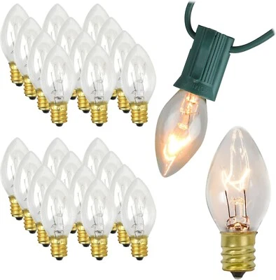 5-watt C7 Night Light Candelabra Bulbs Clear 24-count New - Image 1 of 4