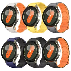 Silicone Magnetic Sports Watch Band Strap For Samsung Galaxy Watch 7/6/5/4/FE - Picture 1 of 29