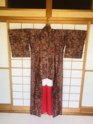 Kimono Japonés Hombre/Mujer Alta Calidad Pura Seda Vintage Ropa Tradicional_84 Foto 1 de 4