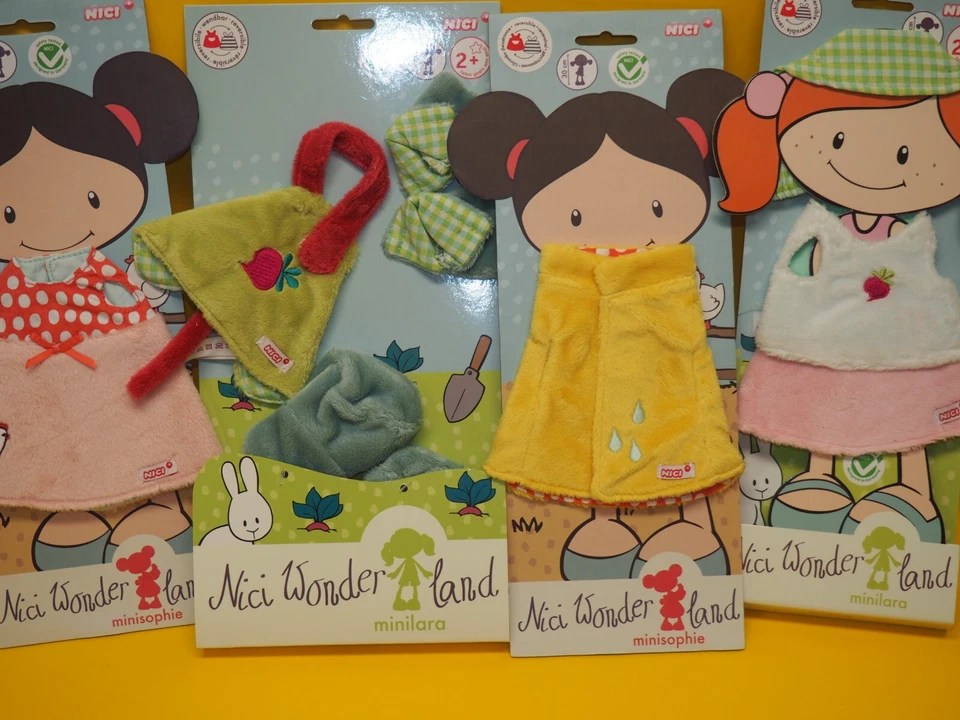 NICI WONDERLAND PLÜSCH PUPPEN PUPPENKLEIDUNG OUTFIT SET PLÜSCH SET 4 tlg - Bild 1 von 3