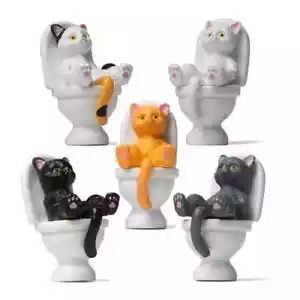 Juego de 5 estatuillas de gato en miniatura casa de muñecas 1,5" decorativas habitación escritorio A-3 - Imagen 1 de 6