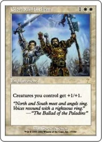GLORIOUS ANTHEM - MTG 7th Edition Rare Enchantment - Image 1 of 1