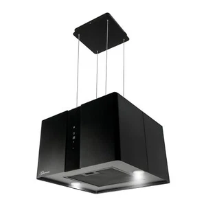 Gurari Umluft Inselhaube Insel Dunstabzugshaube 45cm 1000m³/h Schwarz Glas EEK A - Bild 1 von 15