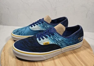 Vans National Geographic Sneakers Men Sz 11.5 Ocean Print Blue Papua New Guinea - Picture 1 of 9