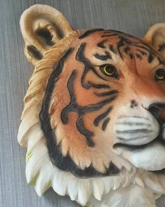Latex Mould To Make Detailed 3D Tiger Head Wall Plaque for Plaster or Concrete - Picture 1 of 3