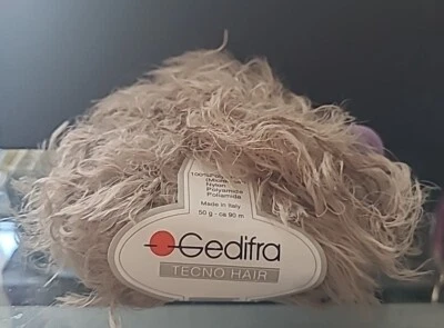 Hilo de cabello Gedifra Techno imitación mohair suave nuevo con etiquetas Italia color 9685 grisáceo Foto 1 de 4