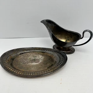 Vintage Silberteller Sauciere und Lancaster Silver Co Unterteller - Bild 1 von 9