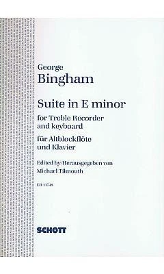 Suite E George Bingham Book [Softcover] Alto Recorder and Piano Schott Music Lon - Image 1 of 1