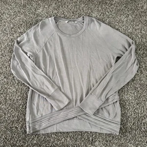 Athleta Serenity Criss Cross Pullover Sweatshirt Gray Size L - Picture 1 of 9