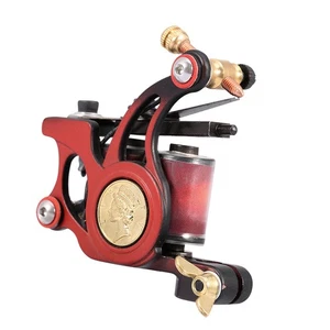 Professional 10 Warp Coil Tattoo Machine Portrait Pattern Tattoo Gun Shader CTX - Picture 1 of 12