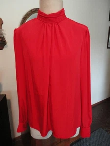 CAMISA HELEN ST MARIE LÍQUIDA SEDOSA TOP VESTIDO TRAJE BLUSA 8 M ESPALDA CUELLO BOTÓN - Imagen 1 de 1