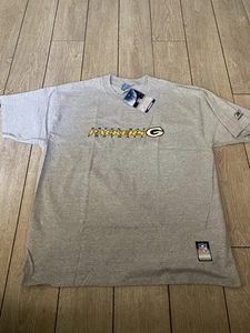 Deadstock Y2K Green Bay Packers SPELLOUT Vintage ON FIELD Graphic T Shirt XL - Picture 1 of 6