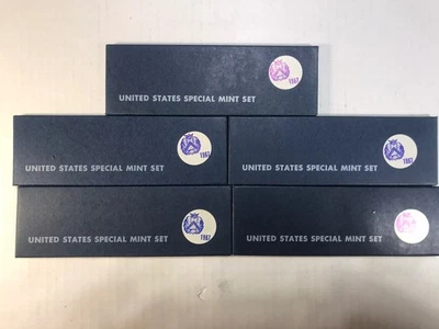 5-1967 US Special Mint Set SMS 5 Coins with 40% Silver Kennedy OGP Free Ship - Image 1 of 4