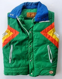 Gilet imbottito Killer vintage anni 70 CAMEL piumino d'oca - taglia media - Foto 1 di 8