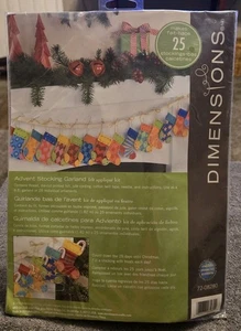 Dimensioni Avvento Calza Ghirlanda Feltro Applique Kit Natale Artigianato 72-08280 - Foto 1 di 7
