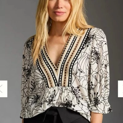 Blusa Anthropologie Blank London Floral Stephanie Foto 1 de 4