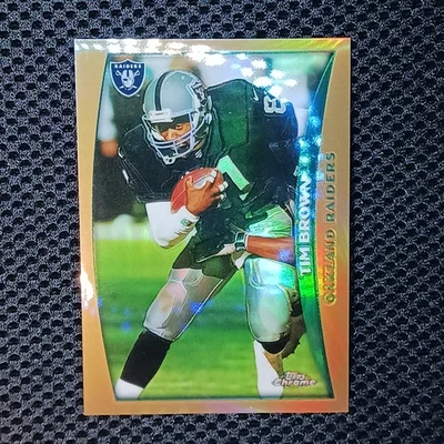 Tim Brown 1998 Topps Chrome REFRACTOR #132 NM-MINT Raiders HOF SP RARE - Image 1 of 2
