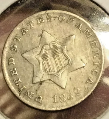 1852 Three Cent Silver Piece nice - Image 1 of 2