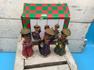 Vintage "Little Maiden" Ornamente (3), Afroamerikaner - Bild 1 von 5