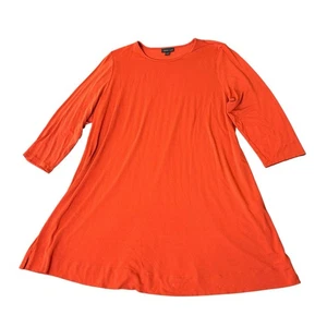 J Jill Wearever Collection Viskose Mischung Tunika Gr. Large rot Rundhals dehnbar - Bild 1 von 10
