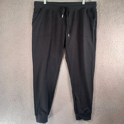 Zyia Active Womens Black Sweatpants Plus Size 3XL Pockets Drawstring Comfortable - Image 1 of 4