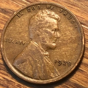 1928 Lincoln Wheat Cent Woody Improper Alloy Mix Error Unique Eye Appeal Coin - Picture 1 of 4