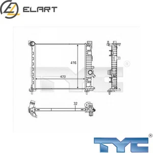 RADIATOR ENGINE COOLING 725-0050-R FOR OPEL MERIVA/B/MPV A14NEL/14NET 1.4L 4cyl - Picture 1 of 6