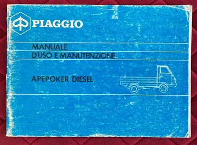Piaggio APEPOKER DIESEL Uso e manutenzione 1° edizione - Immagine 1 di 3