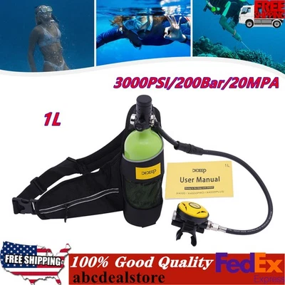 Tanque de Buceo Buceo 1L Mini Cilindro de Oxígeno de Aire Pequeño Emergencia 1L Mini Aire Foto 1 de 4