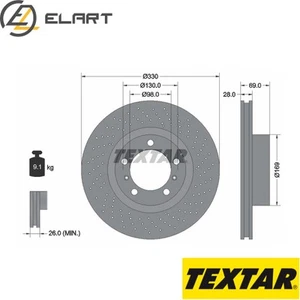 2x BRAKE DISC 92279705 FOR PORSCHE 718/BOXSTER/CAYMAN 911/Targa/Convertible 2.0L - Picture 1 of 6